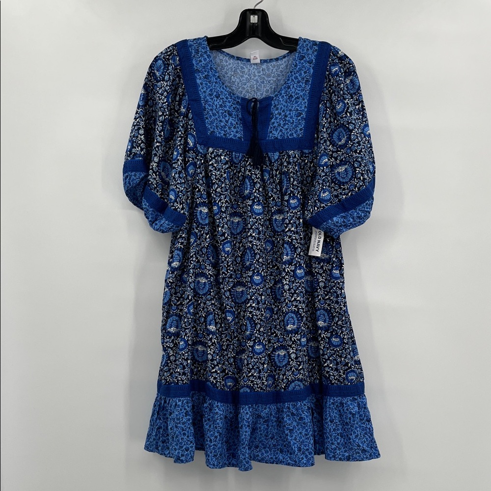 Old Navy Blue Floral Midi Dress